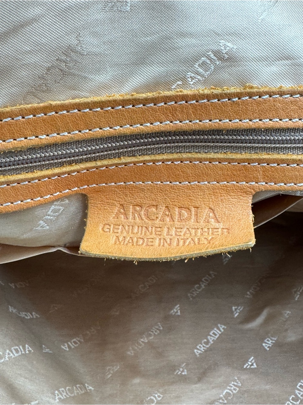 Arcadia Chestnut Leather Satchel Handbag - Picture 15 of 16